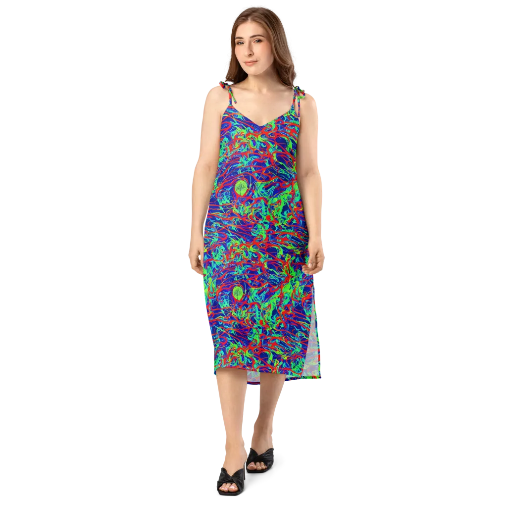 Sonic Fluorescence on Slip Dress — Front