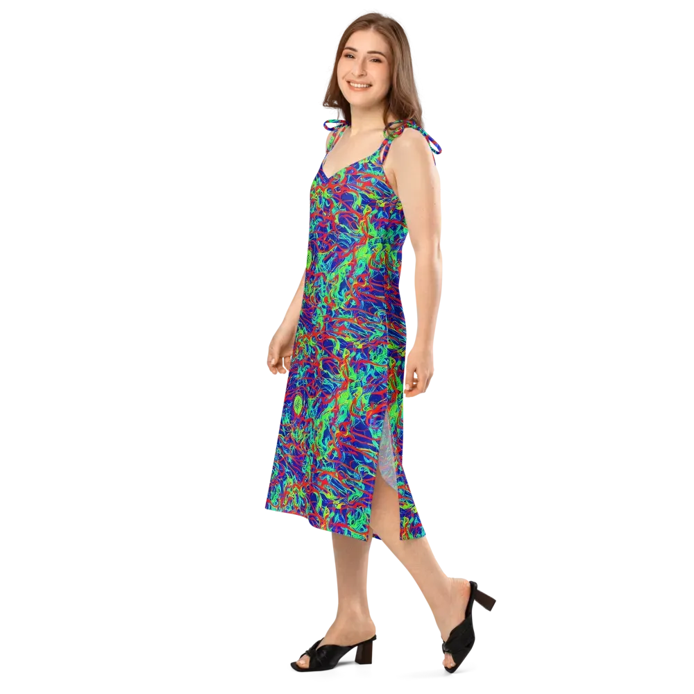 Sonic Fluorescence on Slip Dress — Left Front