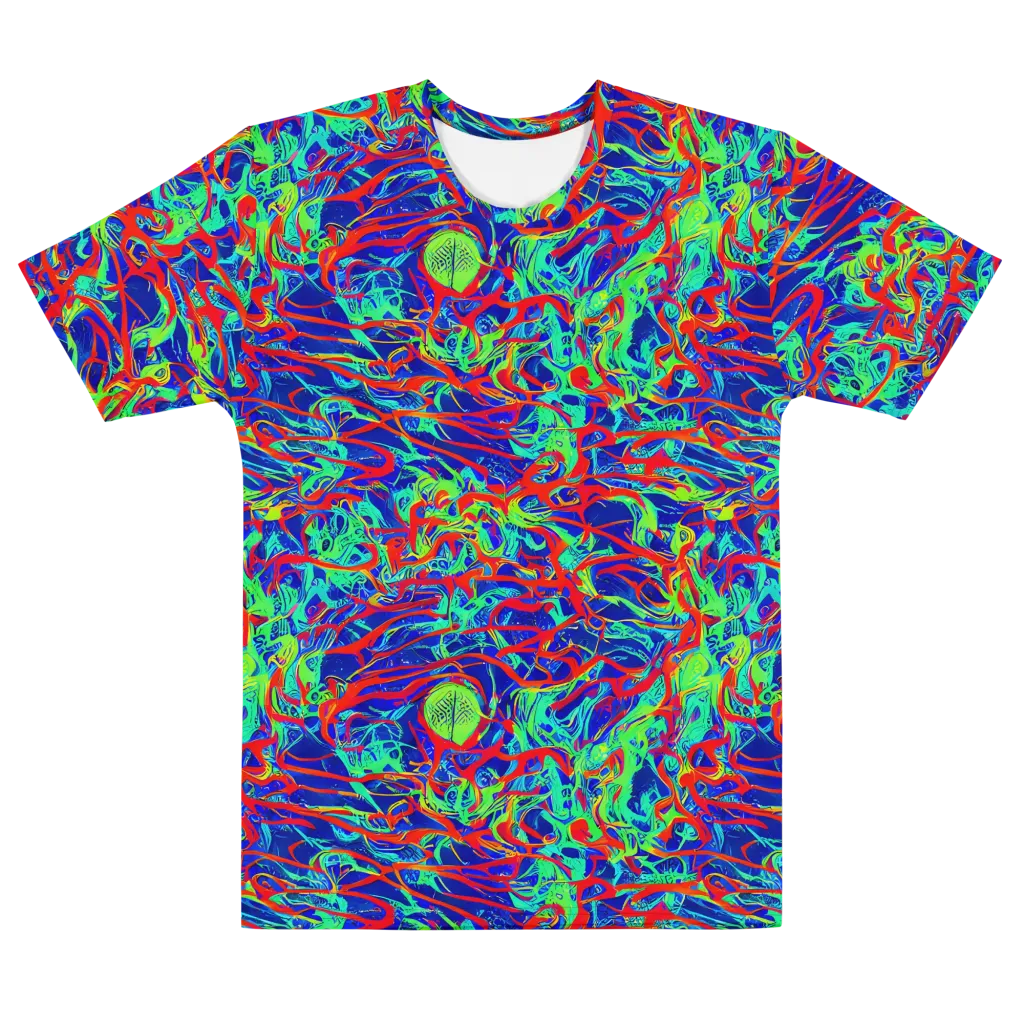 Sonic Fluorescence on Men's Cotton Crew Neck T-Shirt — Front