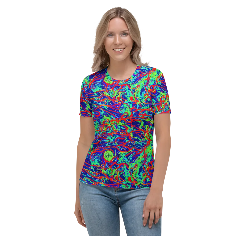 Sonic Fluorescence on Women's Crew Neck T-Shirt — Front