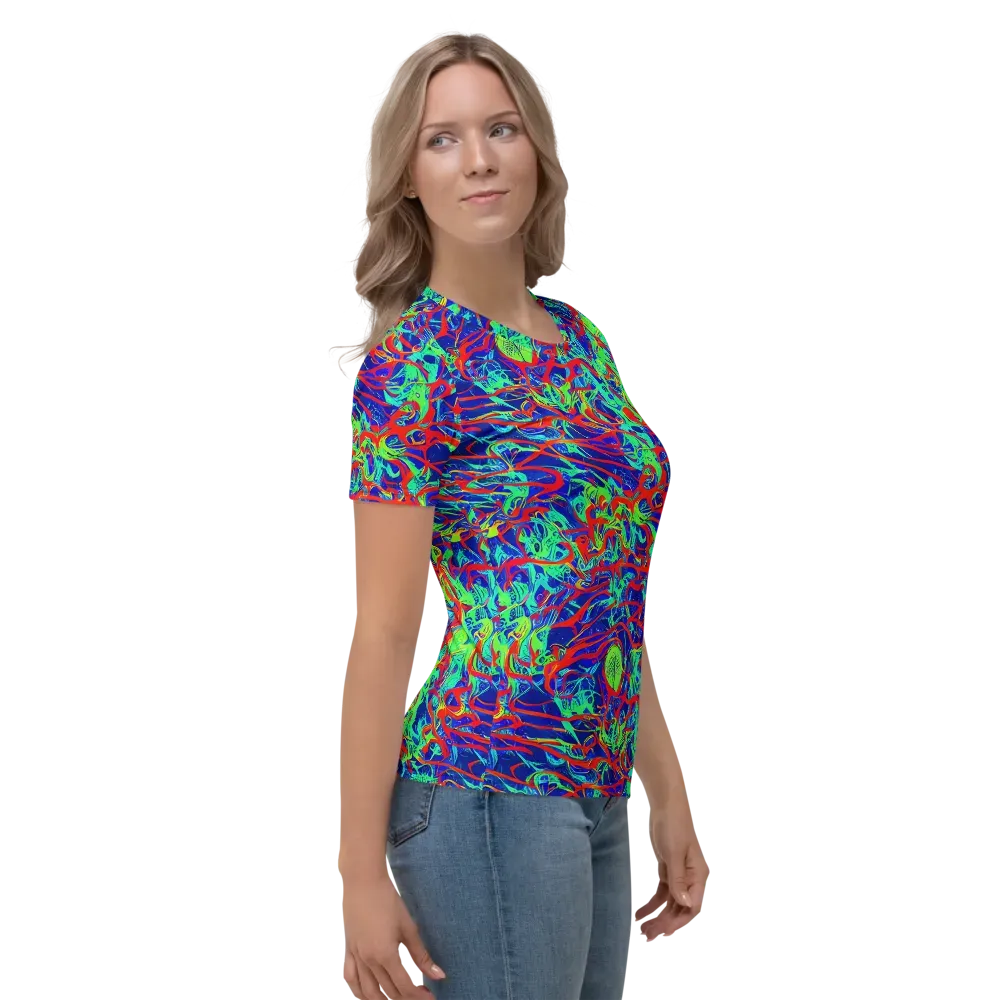 Sonic Fluorescence on Women's Crew Neck T-Shirt — Right