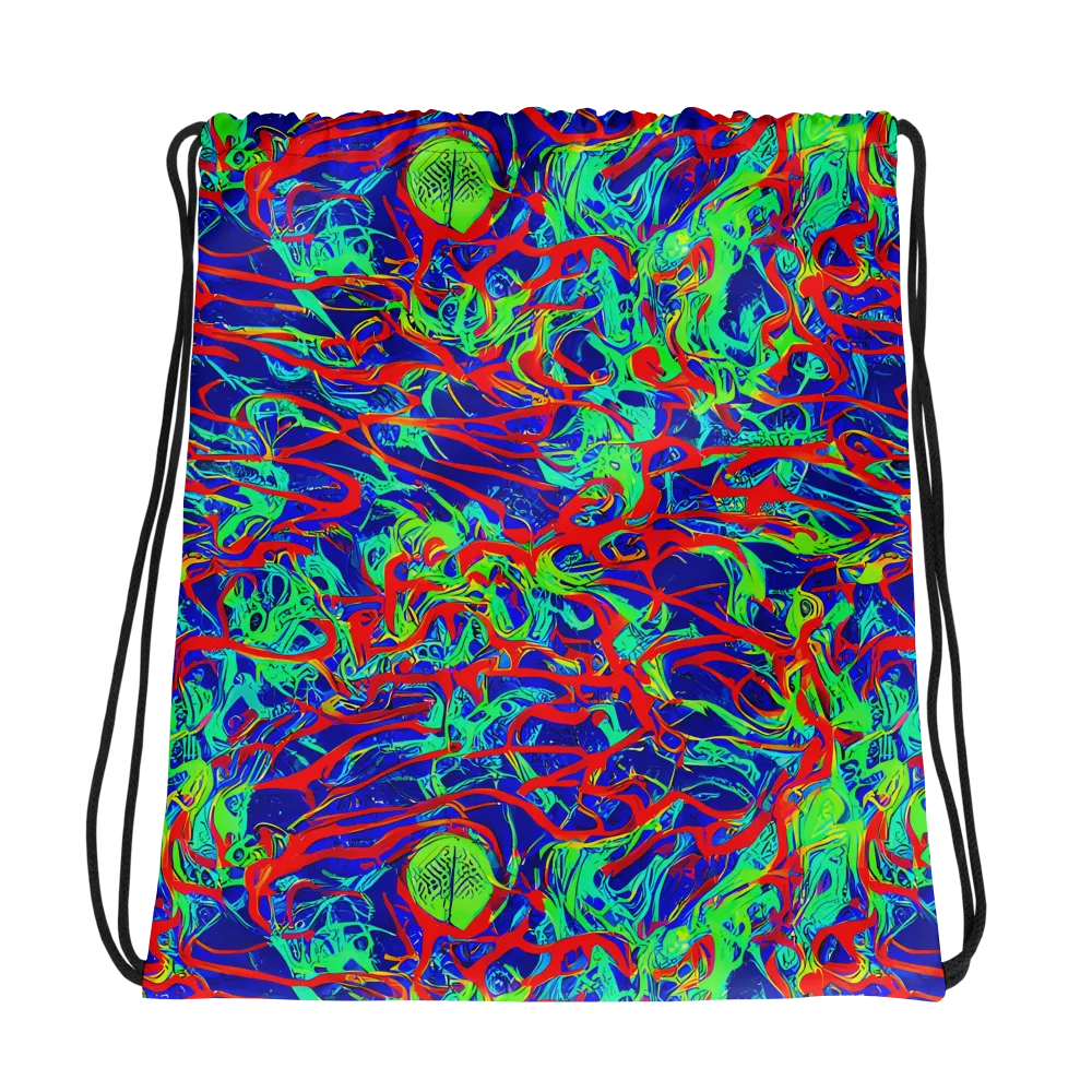 Sonic Fluorescence on Drawstring Bag — Photo