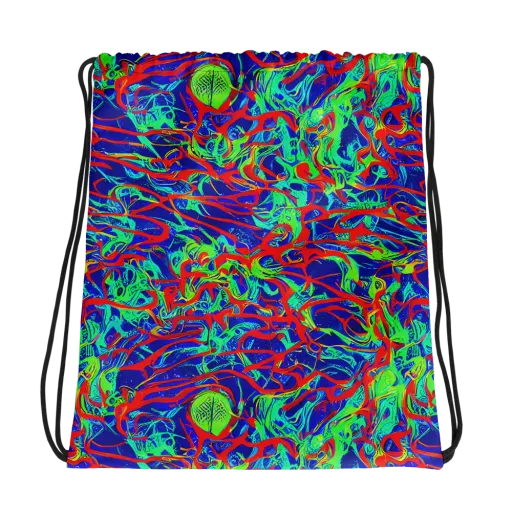 Sonic Fluorescence on a Drawstring Bag