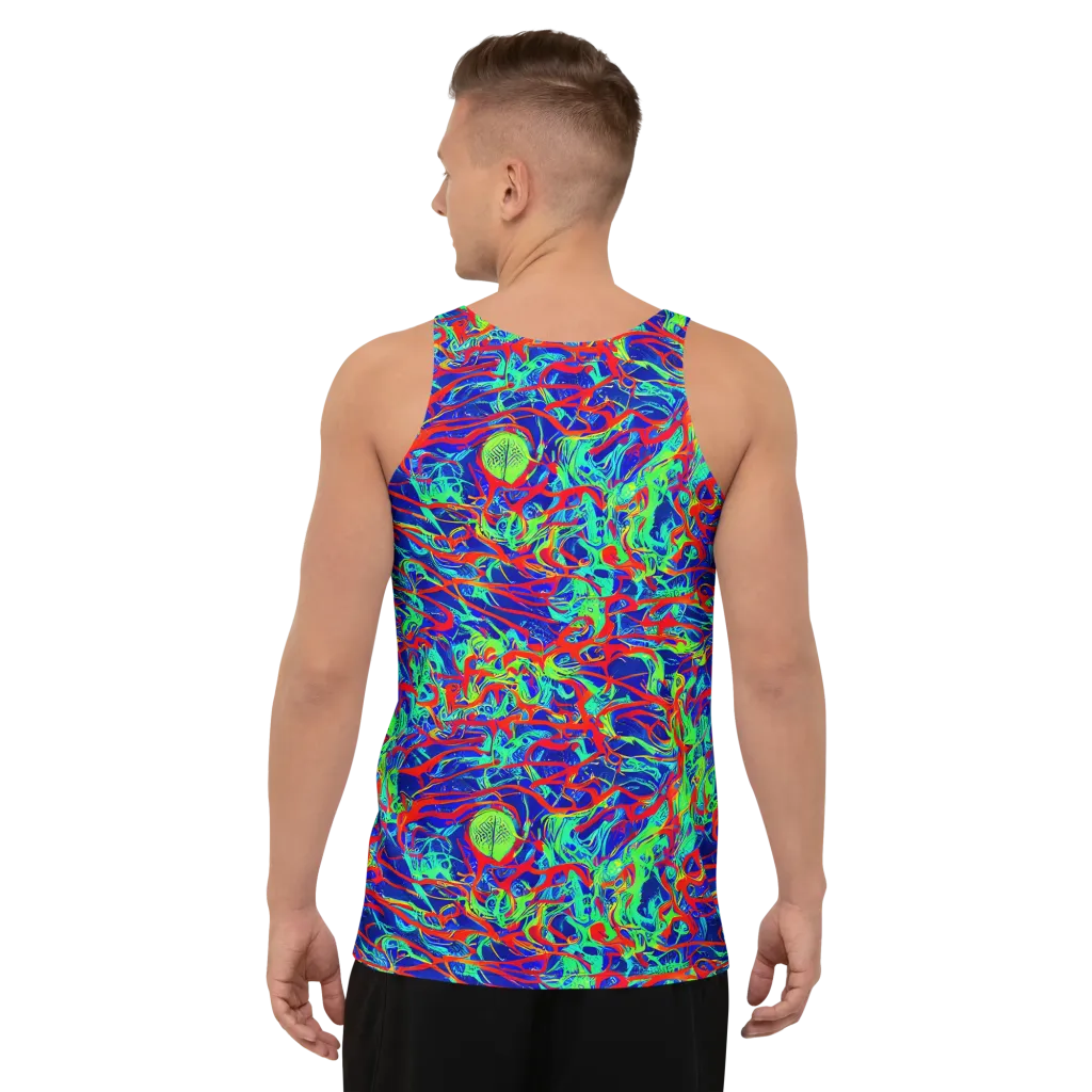 Sonic Fluorescence on Men's Tank Top — Back