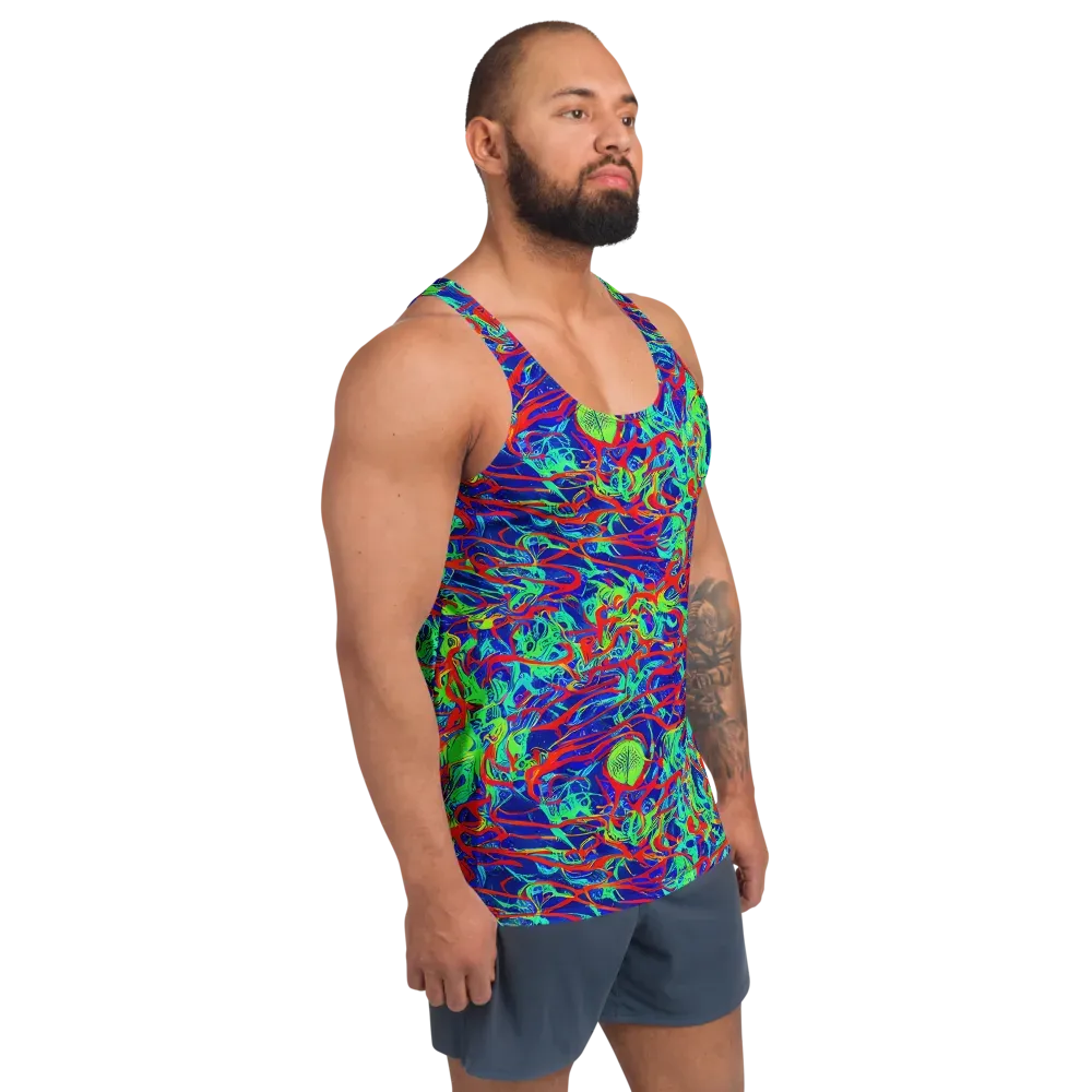 Sonic Fluorescence on Men's Tank Top — Right Front