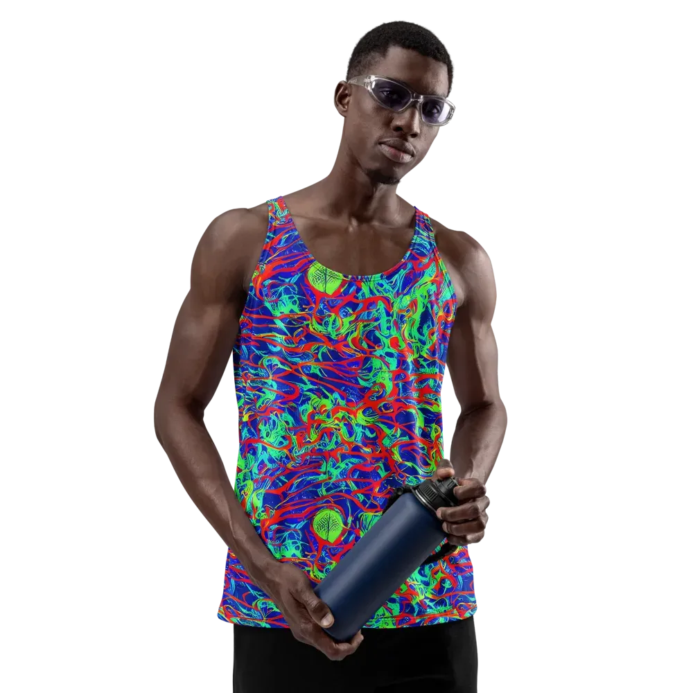 Sonic Fluorescence on Men's Tank Top — Front
