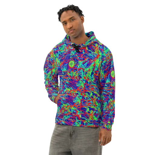 Sonic Fluorescence on a Cotton Hoodie