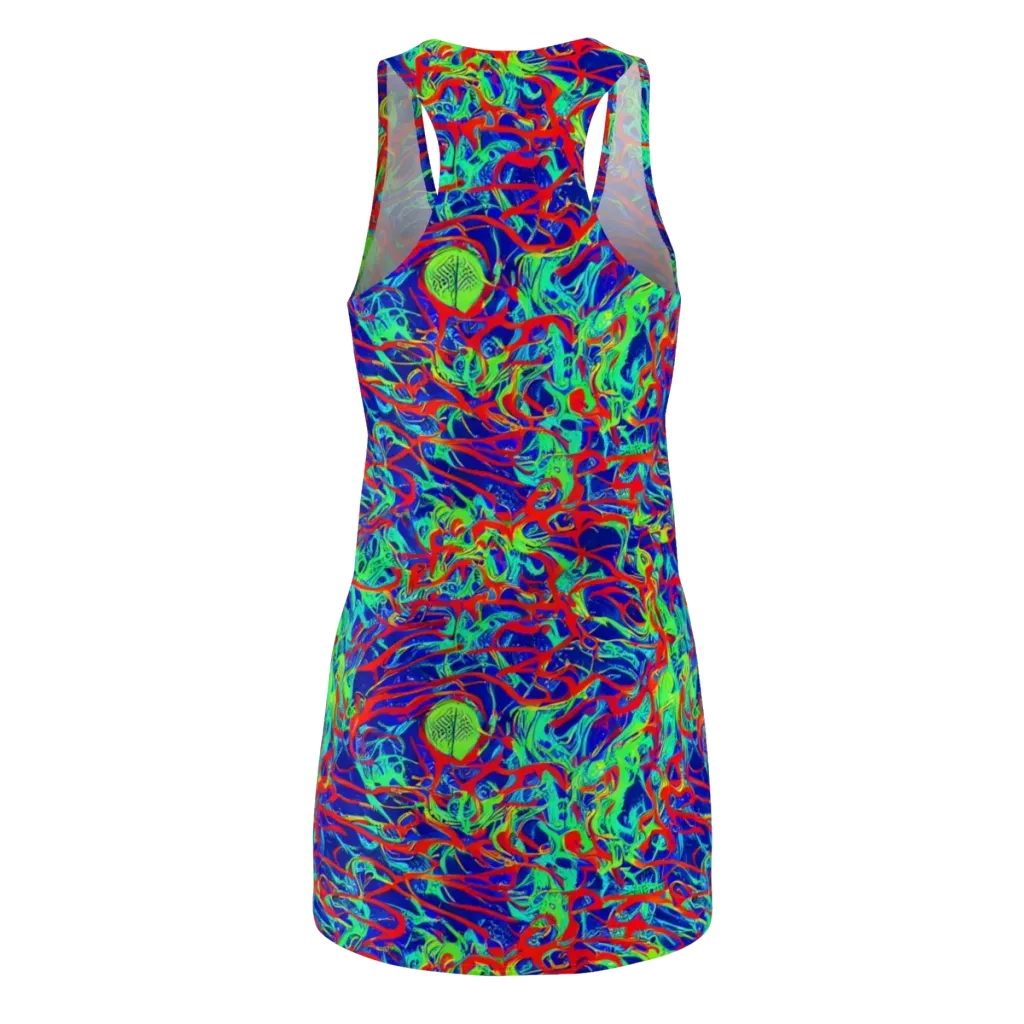 Sonic Fluorescence on Racerback Dress — Back