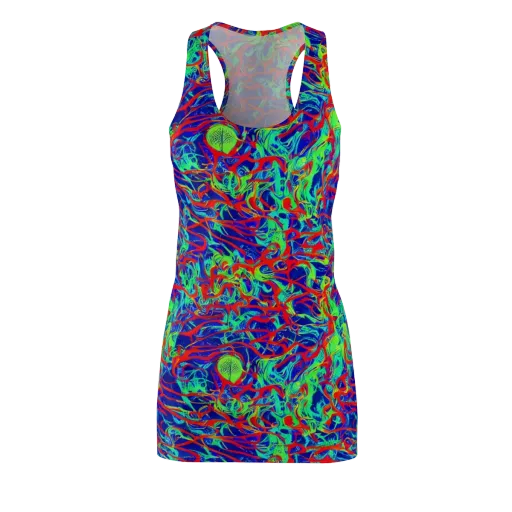 Sonic Fluorescence on a Racerback Dress