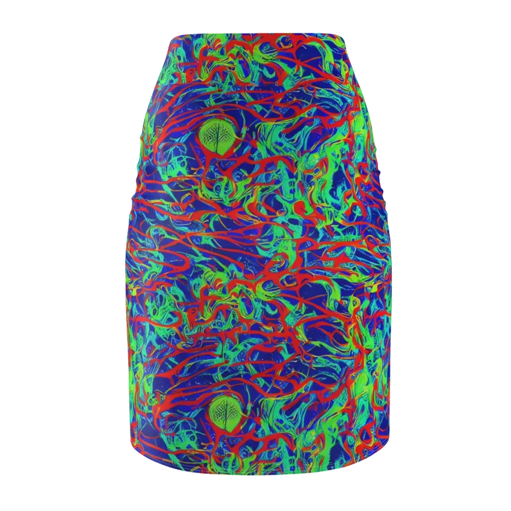 Sonic Fluorescence on Pencil Skirt — Back