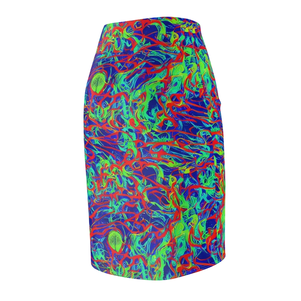 Sonic Fluorescence on Pencil Skirt — Back Side