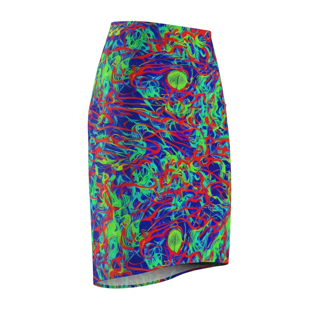 Sonic Fluorescence on Pencil Skirt — Front Side