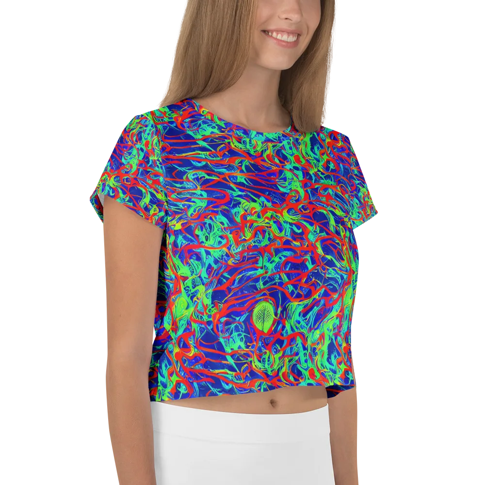 Sonic Fluorescence on Crop Tee — Right
