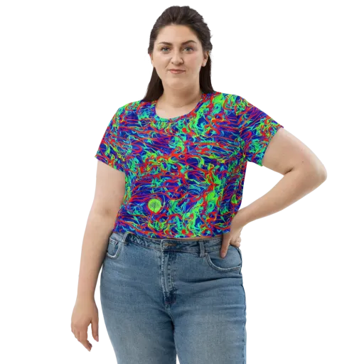 Sonic Fluorescence on a Crop Tee