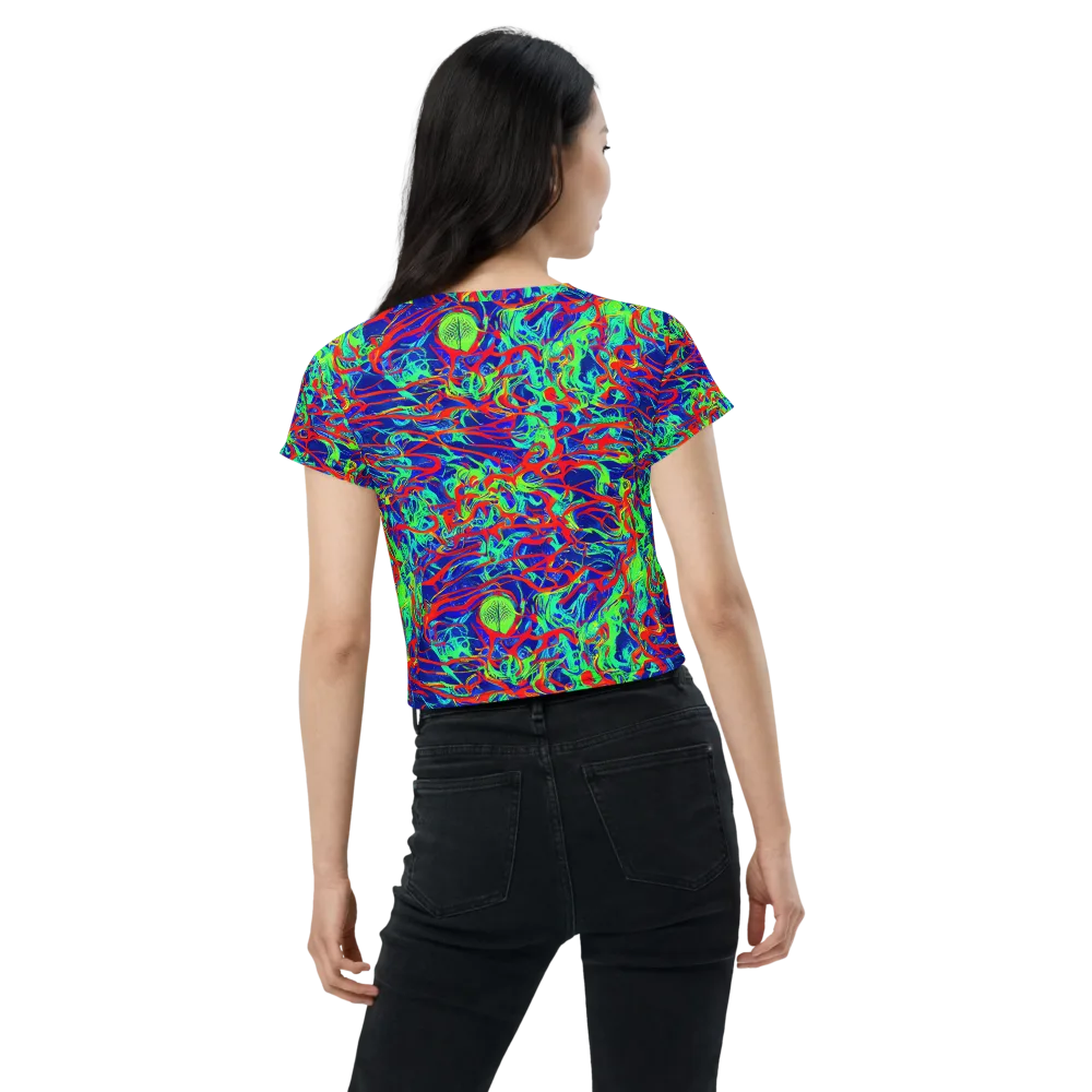 Sonic Fluorescence on Crop Tee — Back