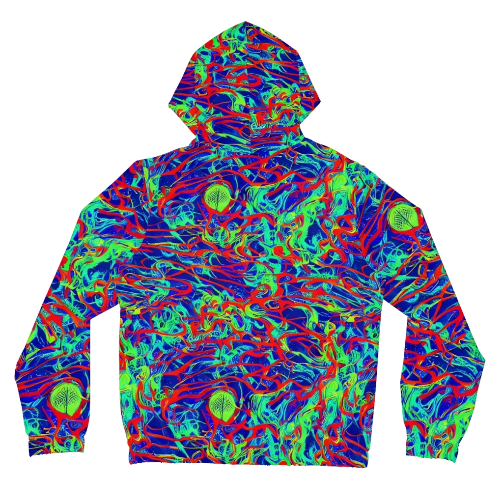 Sonic Fluorescence on Women's Full-Zip Hoodie — Back