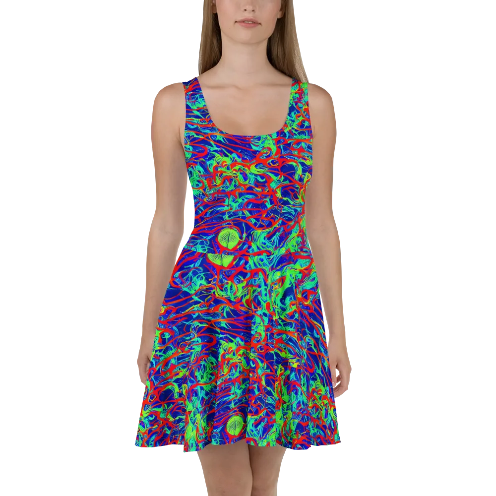 Sonic Fluorescence on Skater Dress — Front