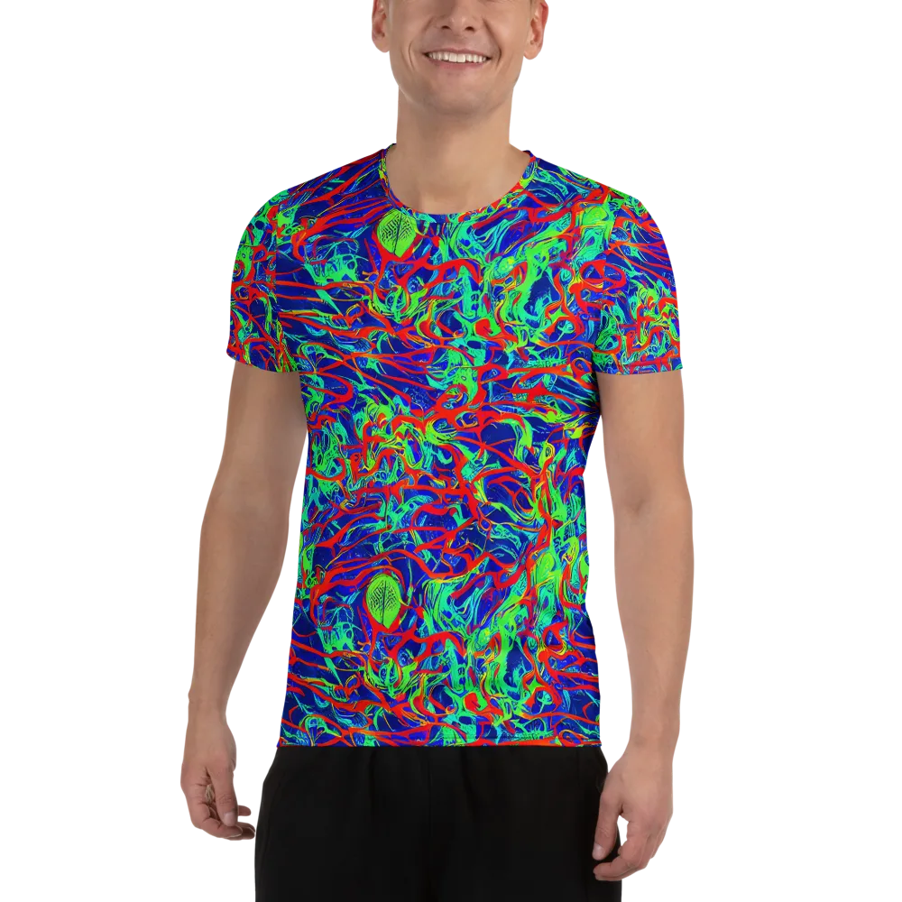 Sonic Fluorescence on Men's Athletic T-Shirt — Front