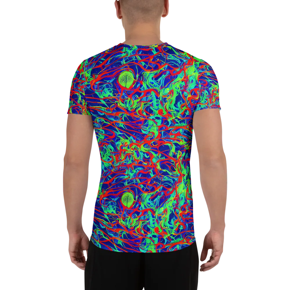 Sonic Fluorescence on Men's Athletic T-Shirt — Back