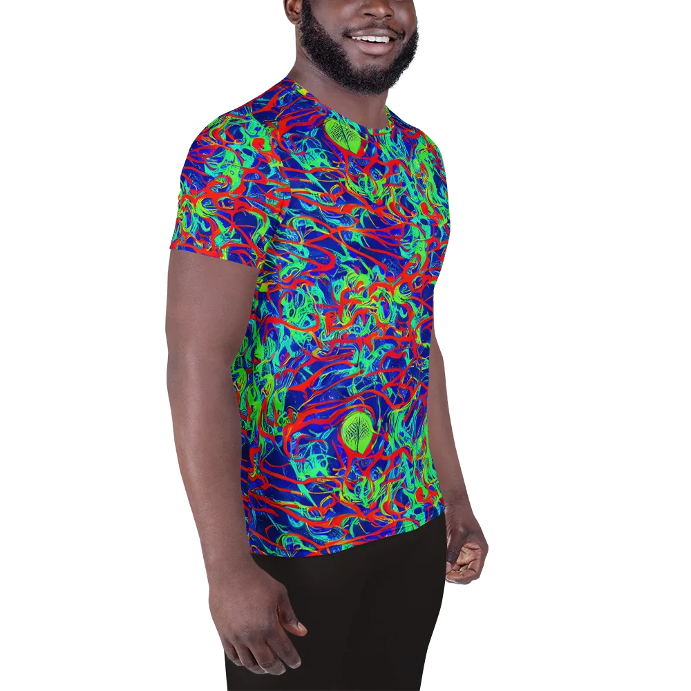 Sonic Fluorescence on Men's Athletic T-Shirt — Right