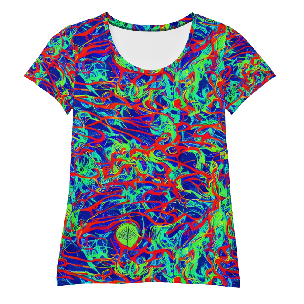 Sonic Fluorescence on Women's Athletic T-Shirt — Front