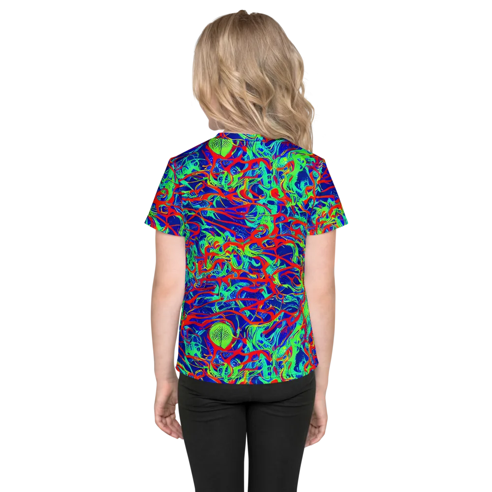 Sonic Fluorescence on Kids Crew Neck T-Shirt — Back