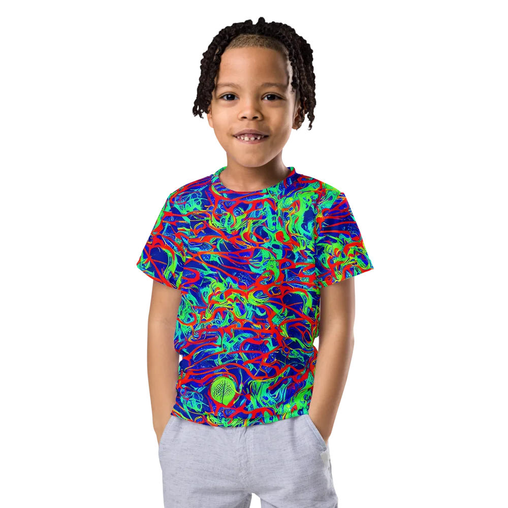 Sonic Fluorescence on Kids Crew Neck T-Shirt — Front