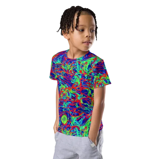 Sonic Fluorescence on a Kids Crew Neck T-Shirt