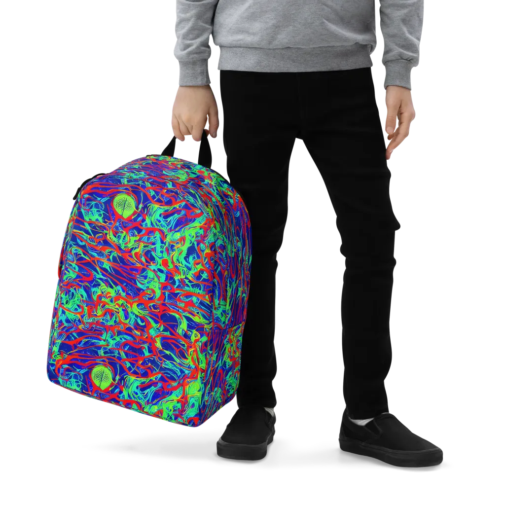 Sonic Fluorescence on Minimalist Backpack — Zoomed-in