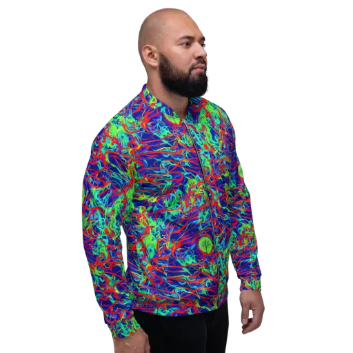 Sonic Fluorescence on a Bomber Jacket