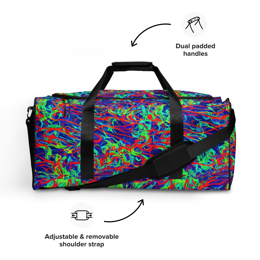 Sonic Fluorescence on Duffle Bag — Front