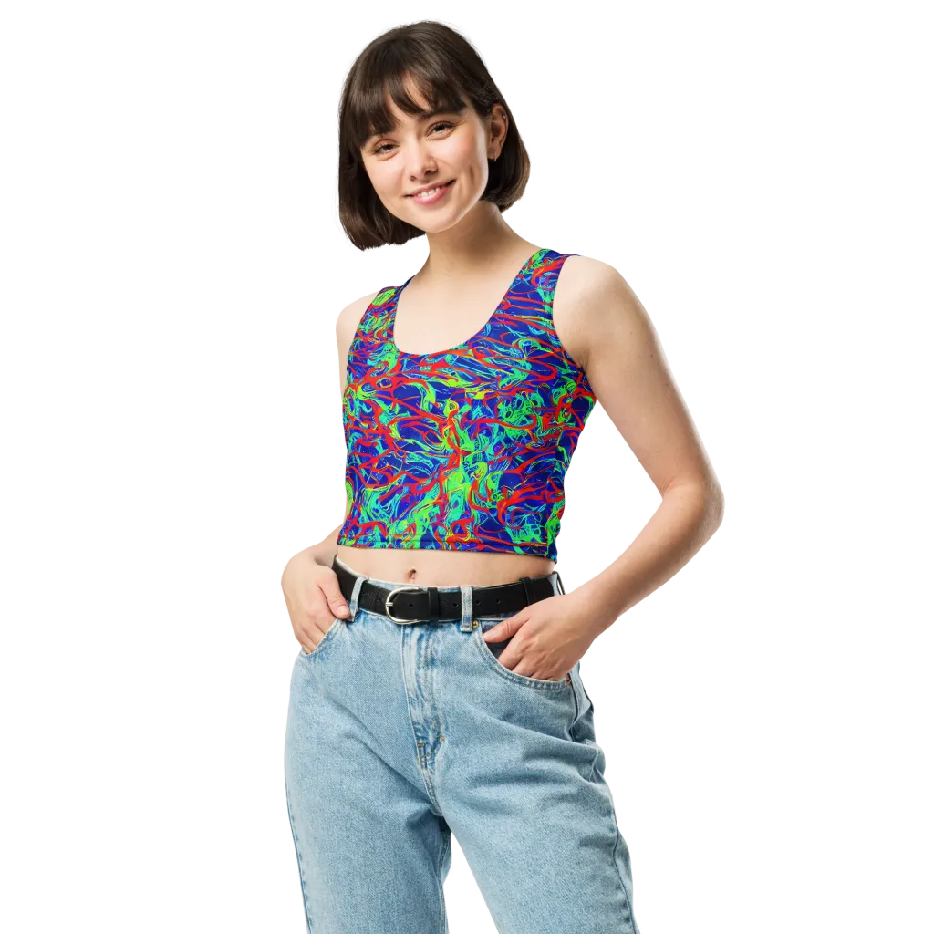 Sonic Fluorescence on Crop Top — Front