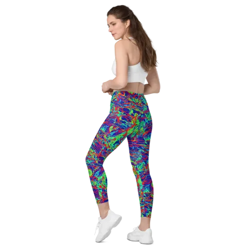 Sonic Fluorescence on a Leggings with Pockets