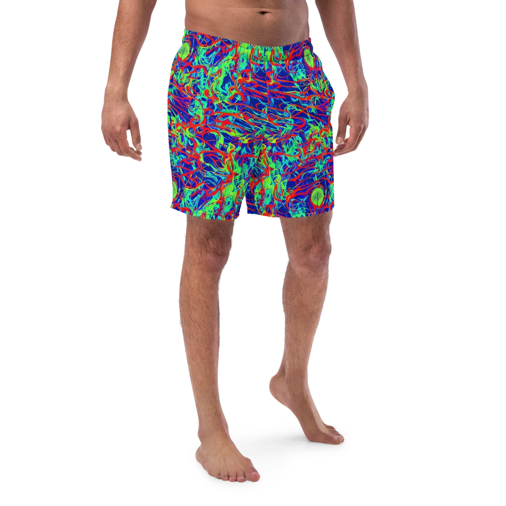 Sonic Fluorescence on Swim Trunks — Front