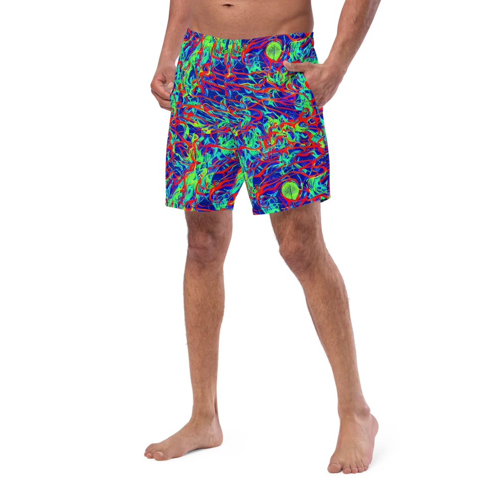 Sonic Fluorescence on Swim Trunks — Left Front