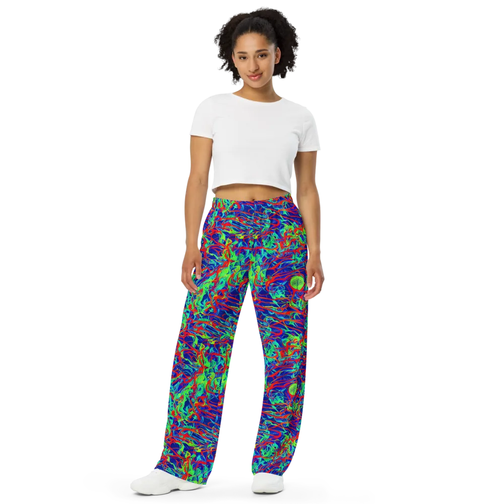 Sonic Fluorescence on Wide-Leg Pants — Front