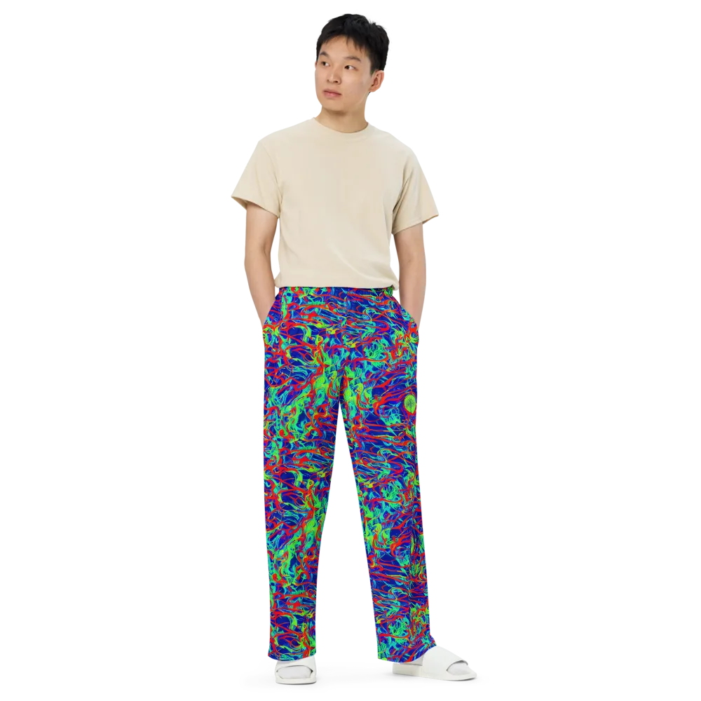 Sonic Fluorescence on Wide-Leg Pants — Front