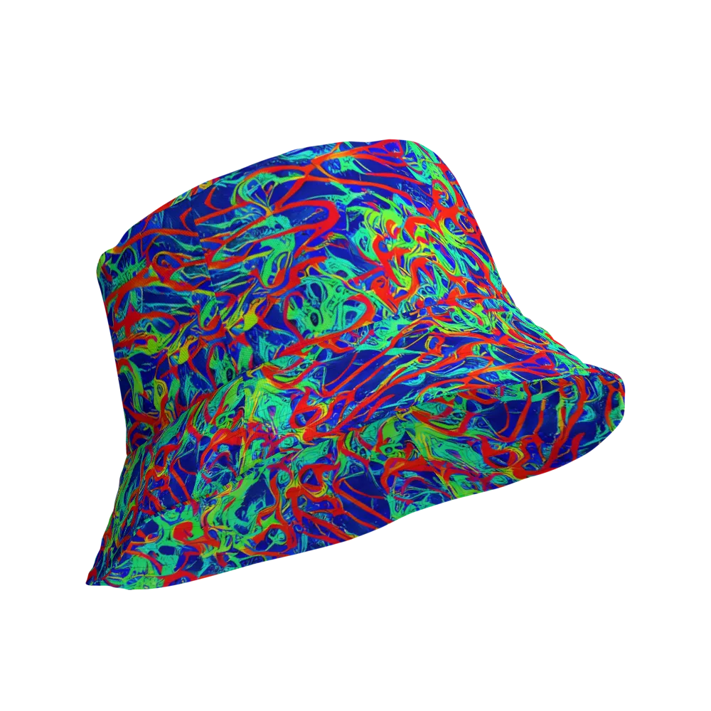 Sonic Fluorescence on Reversible Bucket Hat — Product details Outside