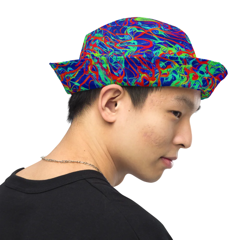 Sonic Fluorescence on Reversible Bucket Hat — Right Outside
