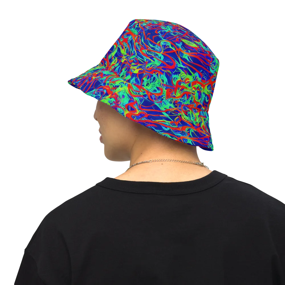 Sonic Fluorescence on Reversible Bucket Hat — Back Inside