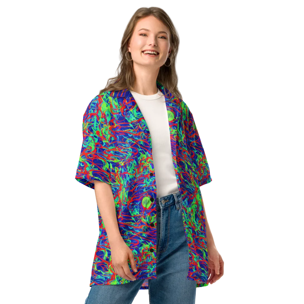 Sonic Fluorescence on Button Shirt — Front