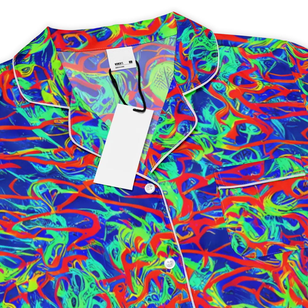 Sonic Fluorescence on Women's Short Sleeve Pajama Top — Product details