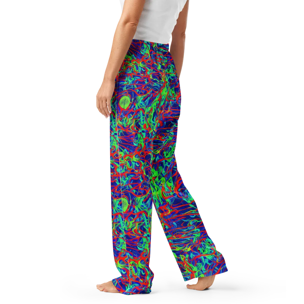 Sonic Fluorescence on Women's Pajama Pants — Left