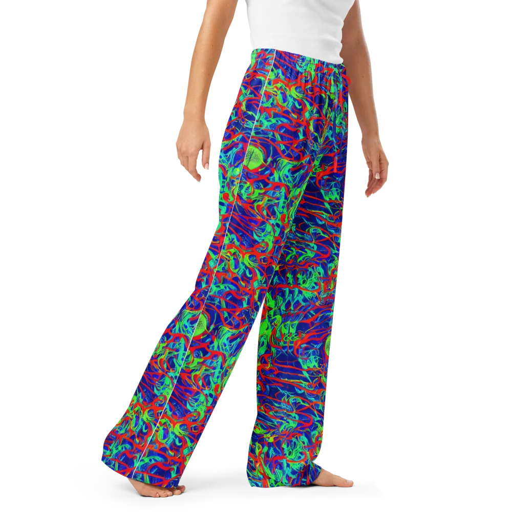 Sonic Fluorescence on Women's Pajama Pants — Right Front