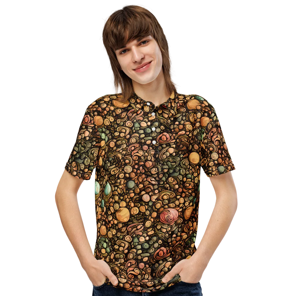 Inkstone Garden on Men's Slim Fit Polo Shirt — Front