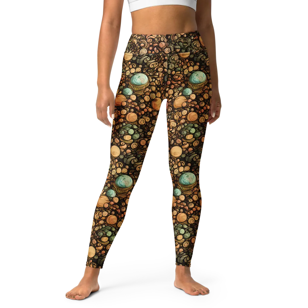 Inkstone Garden on Yoga Leggings — Front
