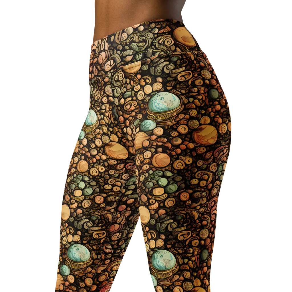 Inkstone Garden on Yoga Leggings — Left Front