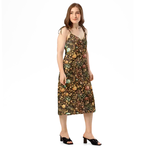 Inkstone Garden on a Slip Dress