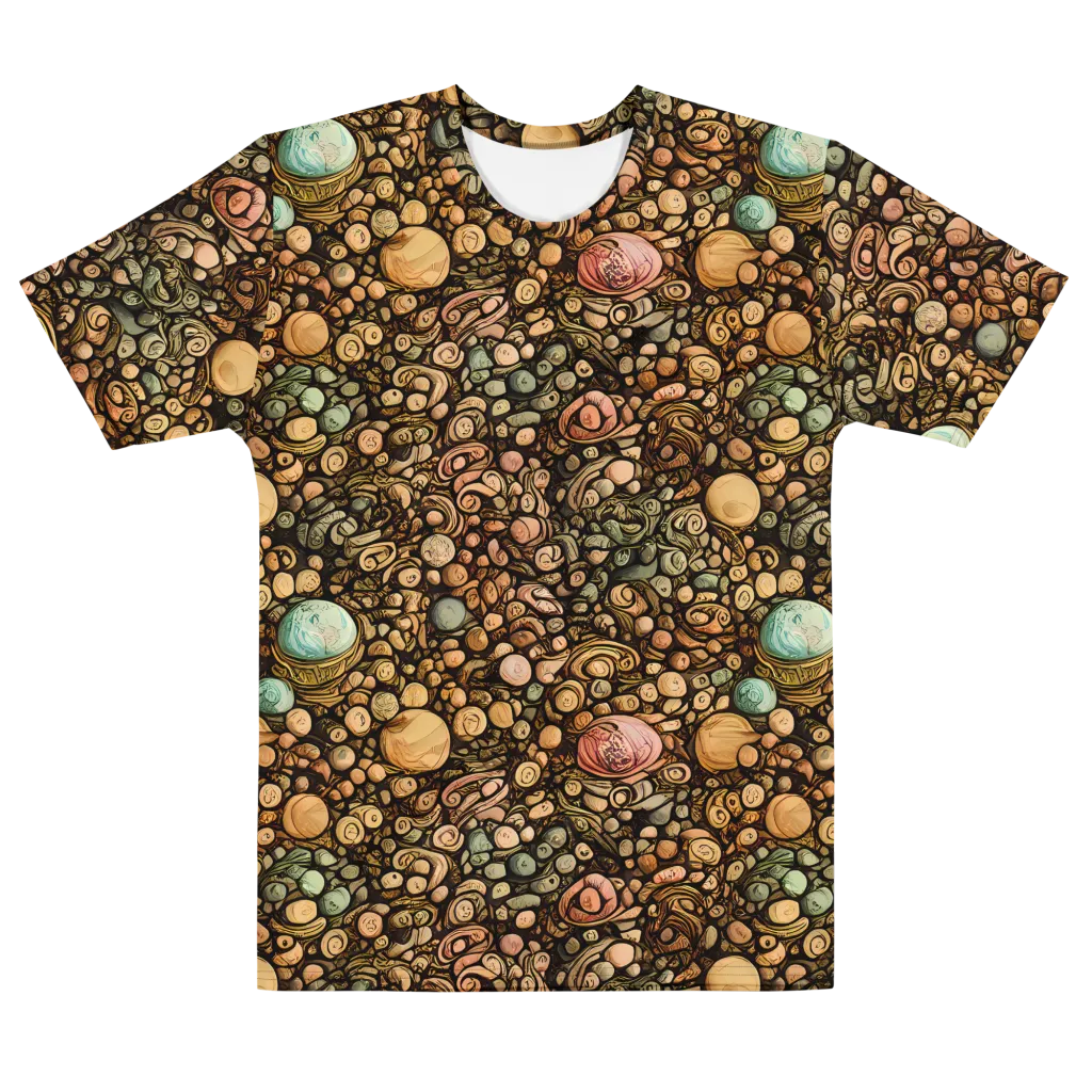 Inkstone Garden on Men's Cotton Crew Neck T-Shirt — Front