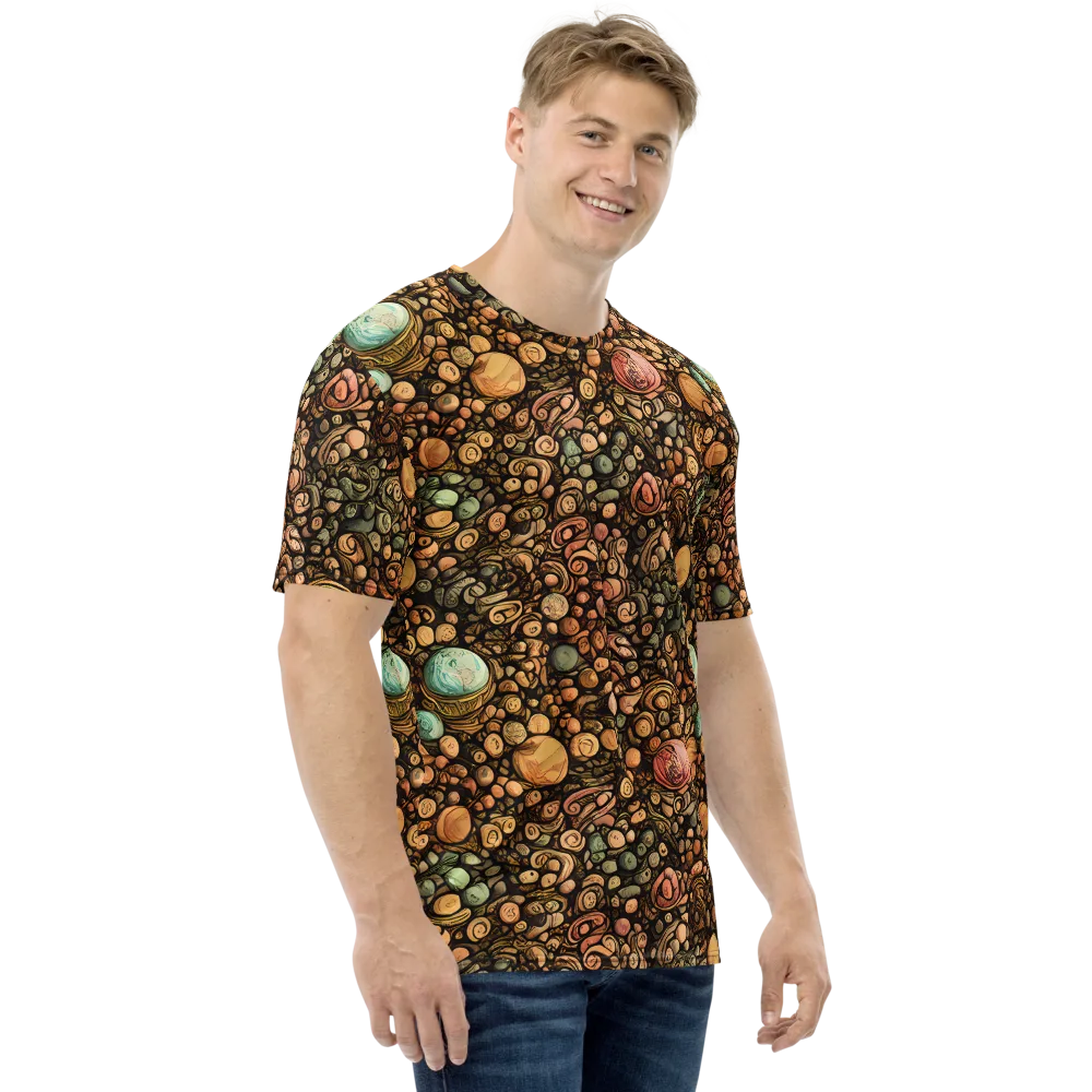 Inkstone Garden on Men's Crew Neck T-Shirt — Right
